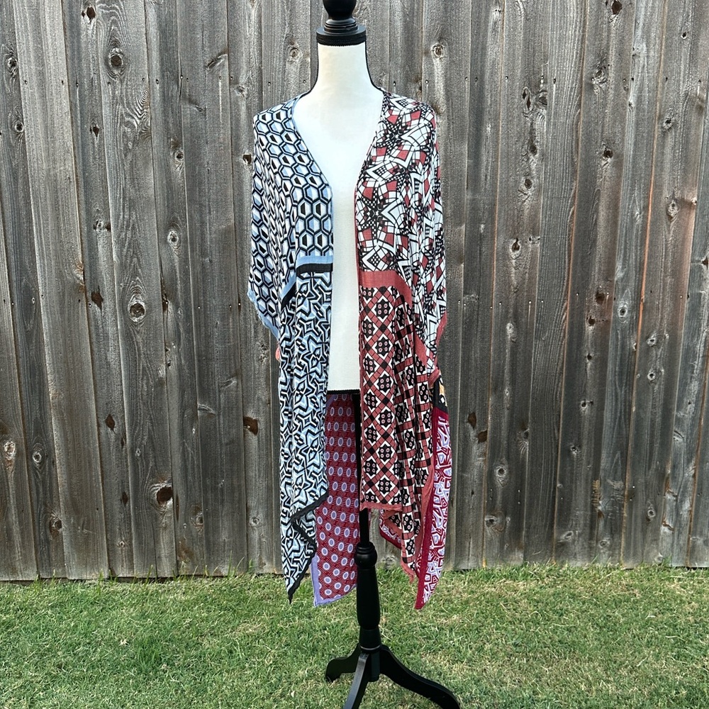 Anthropologie Printed Patchwork Duster Kimono - image 1